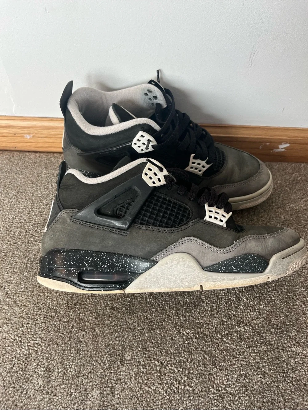 Air Jordan Men's Black and Gray Retro Sneakers “FEAR”